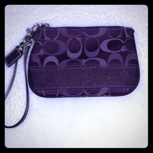Purple Coach Wristlet